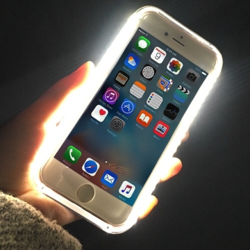 2016 new super slim led light up phone cases, selfie light up phone case for iphone