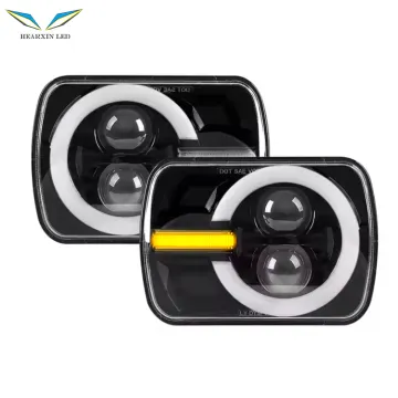5x7 7x6 Inch Rectangular LED Headlight for Jeep Wrangler YJ Cherokee XJ Offroad 4x4