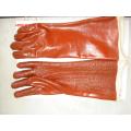 Brown PVC Heavy Duty Terry Toweling Liner Handschuhe