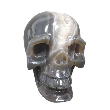 High Quality Healing Stone Handmade Agate Geode Crystal Skull for Decoration - Wholesale Hot Sale
