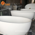 Exquisite Design Freestanding Acrylic Bathtub Solid Surface Stone Art Wash Tub
