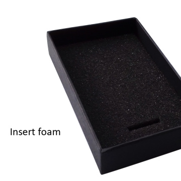 Nice handcraft black two pieces box with foam