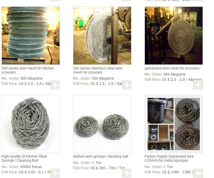 Price list Galvanized round wire scourer wire