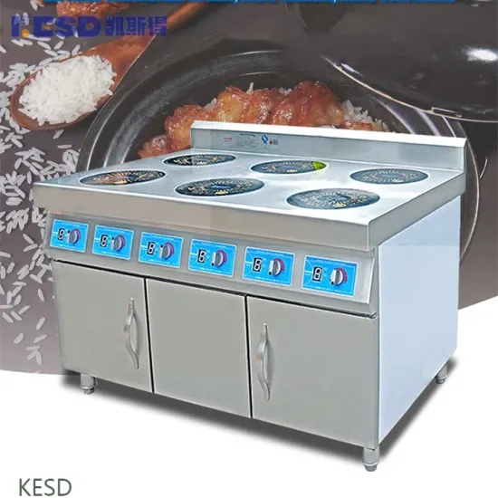 Commercial Customized 3500W Multi Burner Electric Cooktops 6 Burner Induction Wok Cooker Stove 5000W