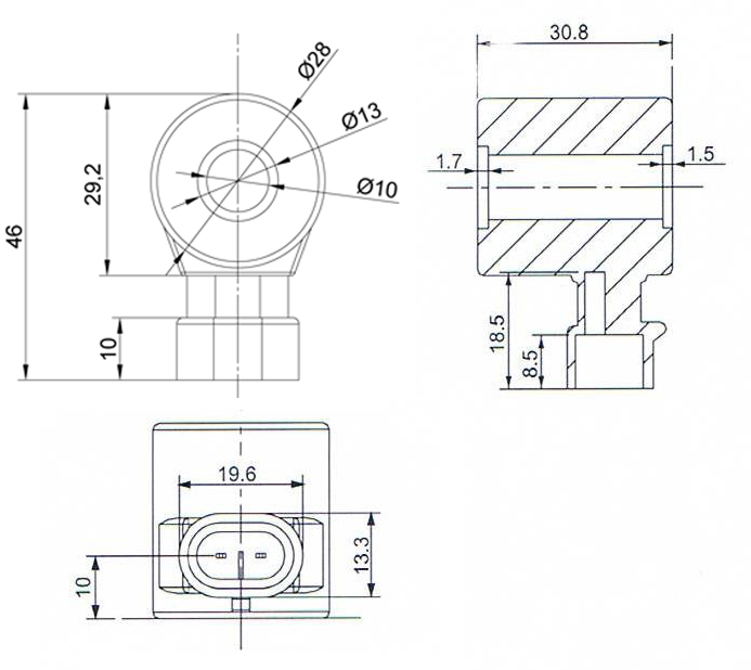 Dimension of BB10230806 Solenoid Coil: