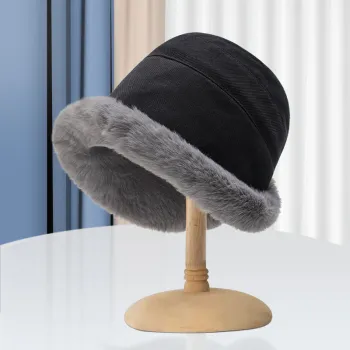 Autumn & Winter Solid Color Bucket Hats - Warm & Windproof for Adults