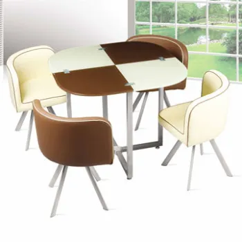 Hot Sale Colorful Tempered Dining Set with Competitive Price