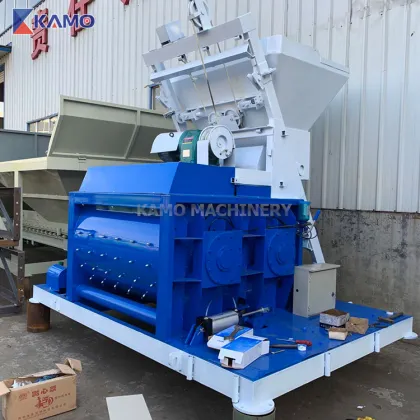 HZS25 Skip Hopper Lifting Cement Readymix Concrete Batching Plant - Small 25m3/h Concrete Mixing Plant