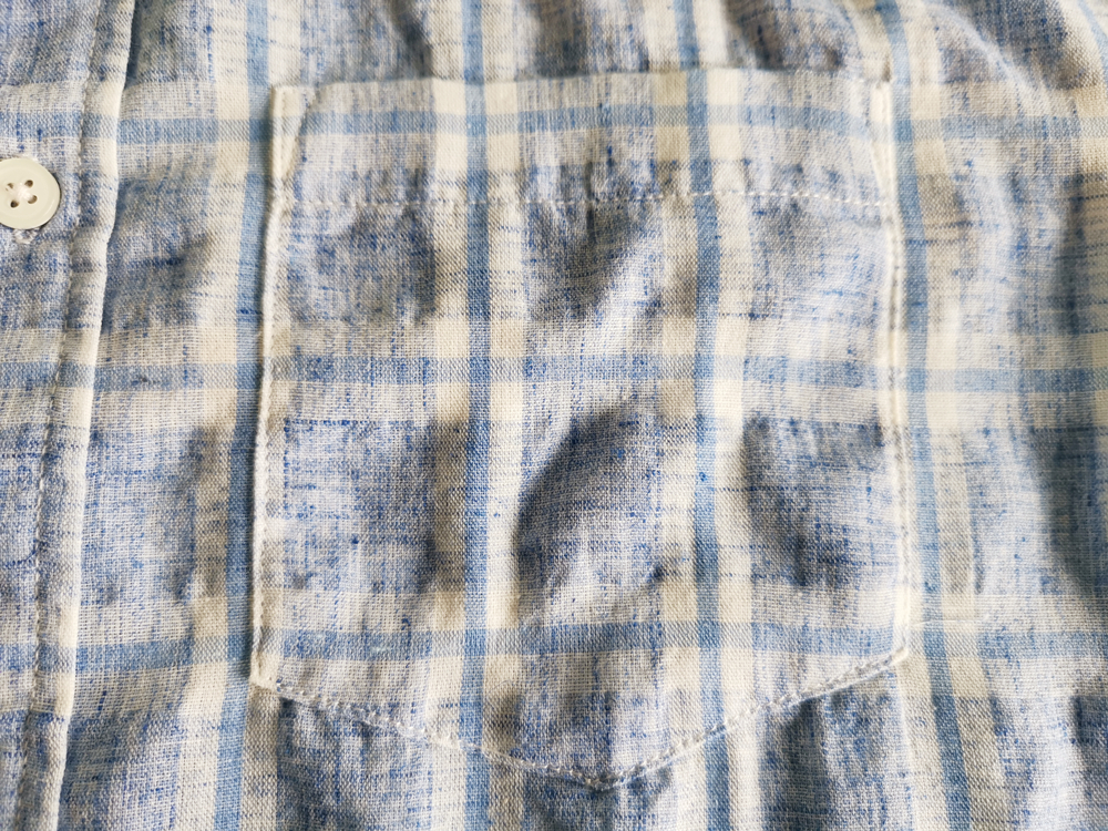 Cotton Y D Crepe Short Shirt Fabric Washed