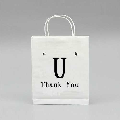 Paper Gift Bag Customized white brown kraft paper bag Factory