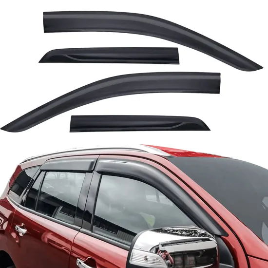 Everest Auto Parts Exterior Door Visor Black Rain Shield for Ford (2015-2016-2018-2019-2021-2023)