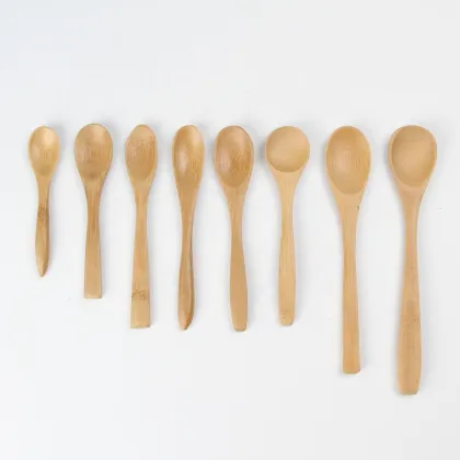 Bamboo Facial Spoon - 13 cm Cosmetic Tool for Honey, Tea, and Cosmetics