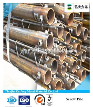 Galvanized embedded ground pile for solar panel mounting
