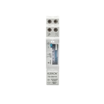 iGERCN Mini Mechanical Timer Switch TS-GM1N: Blue and Black Color, 24 Hour/15 Minute Timed ON/OFF Function, 16Amp Capacity for 220-250VAC
