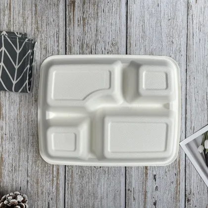 Sugarcane Bagasse Lunch Tray Sugarcane Meat Tray