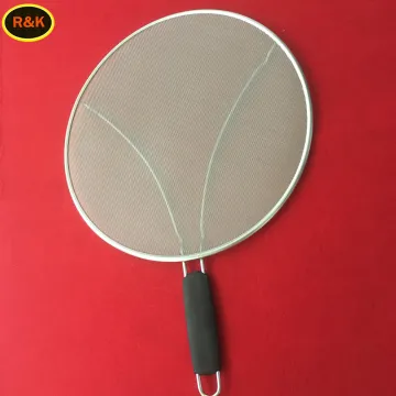 Foldable handle 304 ss cooking splatter screen for kitchen