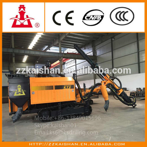 Kaishan KT8 Portable rock drilling machine with air compressor/ crawler hydraulic rotary drilling rig integrated type with cap