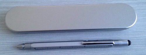 multi-function pen packed in a tin box