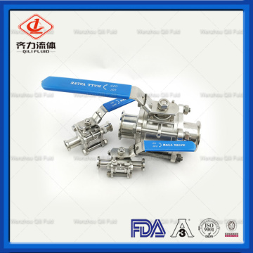 위생 스테인레스 스틸 3PC 세 조각 볼 밸브