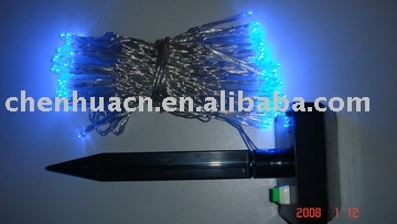 solar holiday blue led light string
