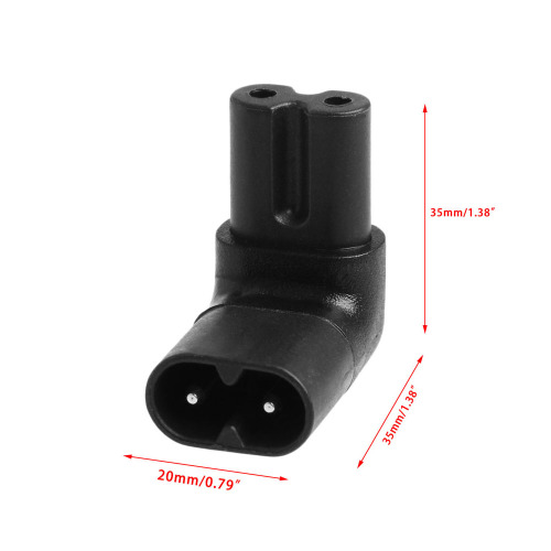 C7 To C8 Male Right Angled Adapter Converter