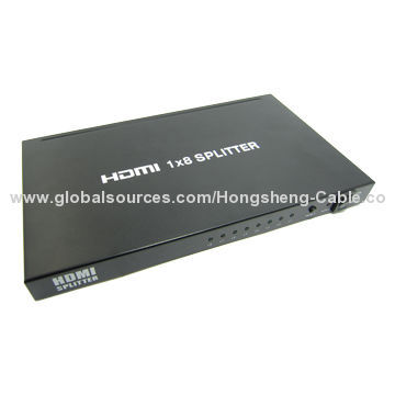 1 Input 8 Output HDMI Splitter 1 x 8, Supports 3D 1,080P