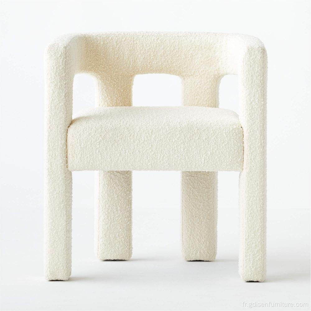 Chaise de salle à manger de stature tissu de tissu tissu