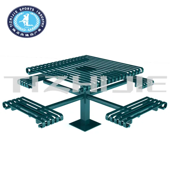 Square Picnic Table for Park,Picnic Table in Outdoor Tables,Garden Steel Outdoor Metal Picnic Table