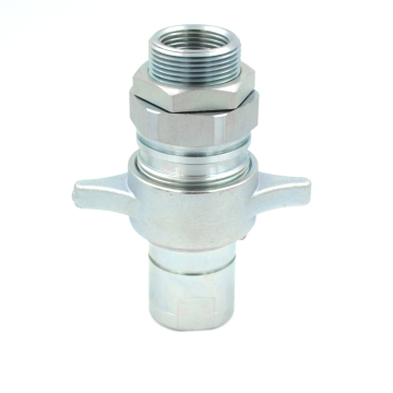GT-L3 1 Inch BSP Screw Type Hydraulic Coupling with Faster CVE Interchange Wing Nut: High-Quality Threaded Fitting for Industrial Applications