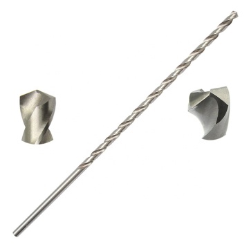 9mm x 410mm DIN1869 Straight Shank Fully Ground 135° Point HSS 6542 Long Twist Drill Bit for Metal