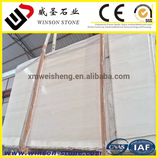 Polished Moca Cream limestone marble slabs on sale