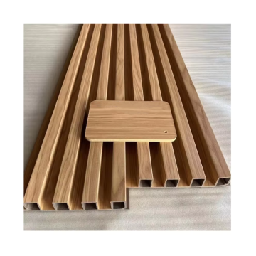 Wooden Grain PVC WPC Fluted Wall Panels for Interior Decoration