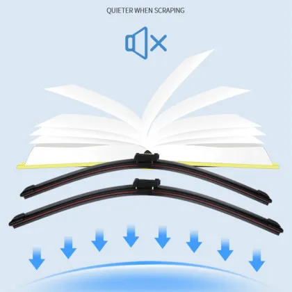 Universal Frameless Soft Windshield Wiper Blade - Double Rubber Strips - OEM Box