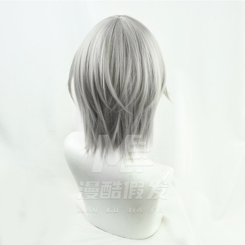 Hinano Mori Shibu cosplay wig-Silver gray 3