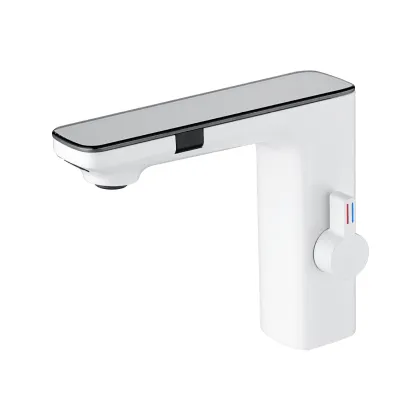 HONGDEC Temperature Display Dual Induction Basin Faucet