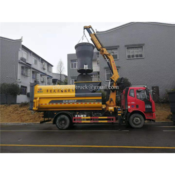 Camion à ordures compressé de type élévateur