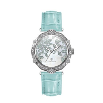 Leather Women Jewelry Watch With MOP Dial