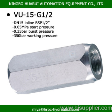 Hydraulic Carbon Steel Female Thread Bsp 1/2 Inch Hydraulic Check Valves Dn12 