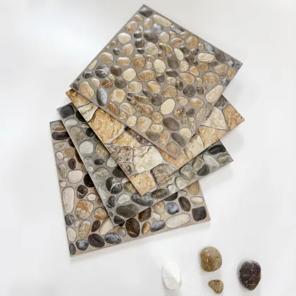 300x300mm Matte Surface 3D Concave Convex Cobblestone Floor Tile for Veranda and Balcony
