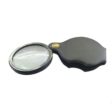Handheld Foldable 10x Magnifying Glass with Holster for Elderly Reading