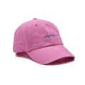 Pink Wash Cotton Dad Hat с логотипом вышивки