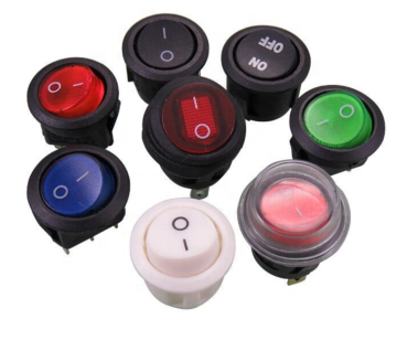 12V 20A LED Rocker Switch - Blue, Green, Yellow, Red