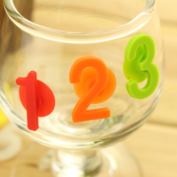 Custom Silicone Suction Wine Glass Cup Markers