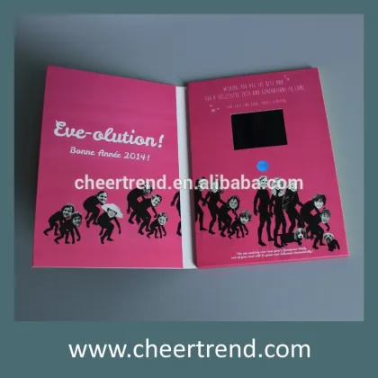 hot selling story book shape lcd video brochure