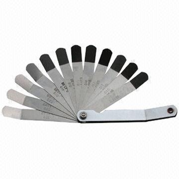 Feeler Gauge with 3.5-inch Length, 9 Blades and 0.002 to 0.025-inch Range