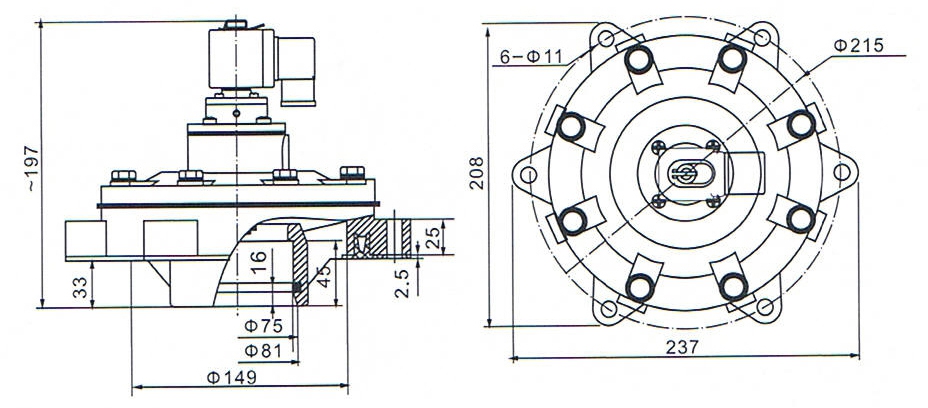 DMF-Y-62S SBFEC Type Embedded Pulse Valve