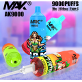 Mak vape ak9000 퍼프 일회용 vape friut 맛