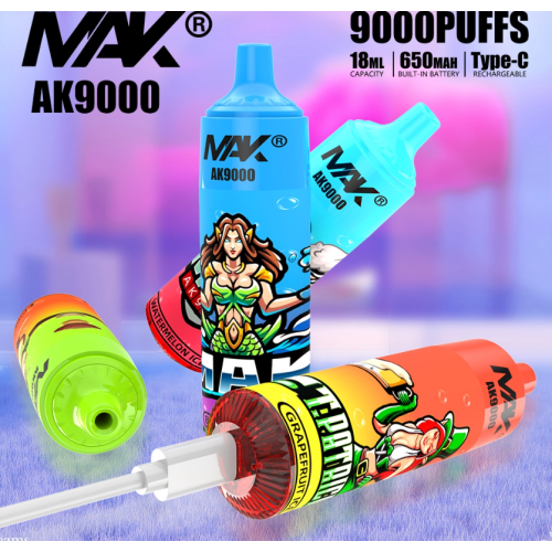 Mak vape ak9000 puffs wegwerp vape friut smaak