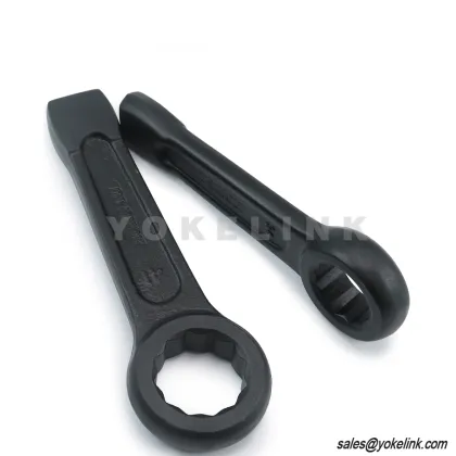 Black Oxide Striking Box End Ring Spanner With Din7444 Drop Forged