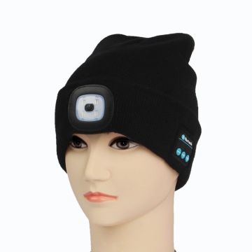 Comfortable custom logo night sports led hat bluetooth